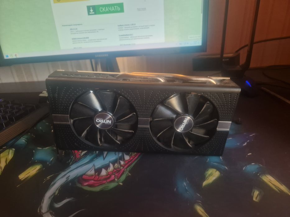 Rx 580 4gb sapphire nitro продам видеокарту