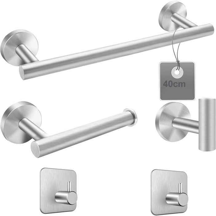Set suport pentru baie inox 5 buc prosop hârtie igienica