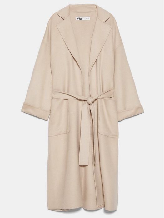 Zara палто тип “халат” от вълнен бленд