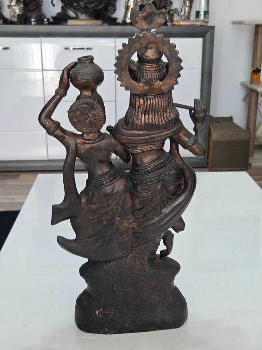 Statuie vintage asiatica Krishna si Radha