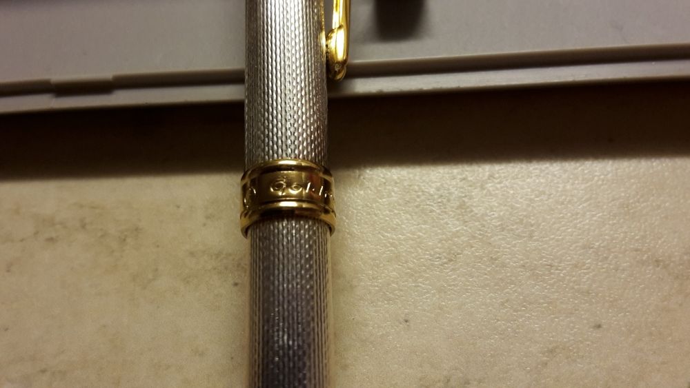 GOLDRING-Стара сребърна писалка и златно покритие