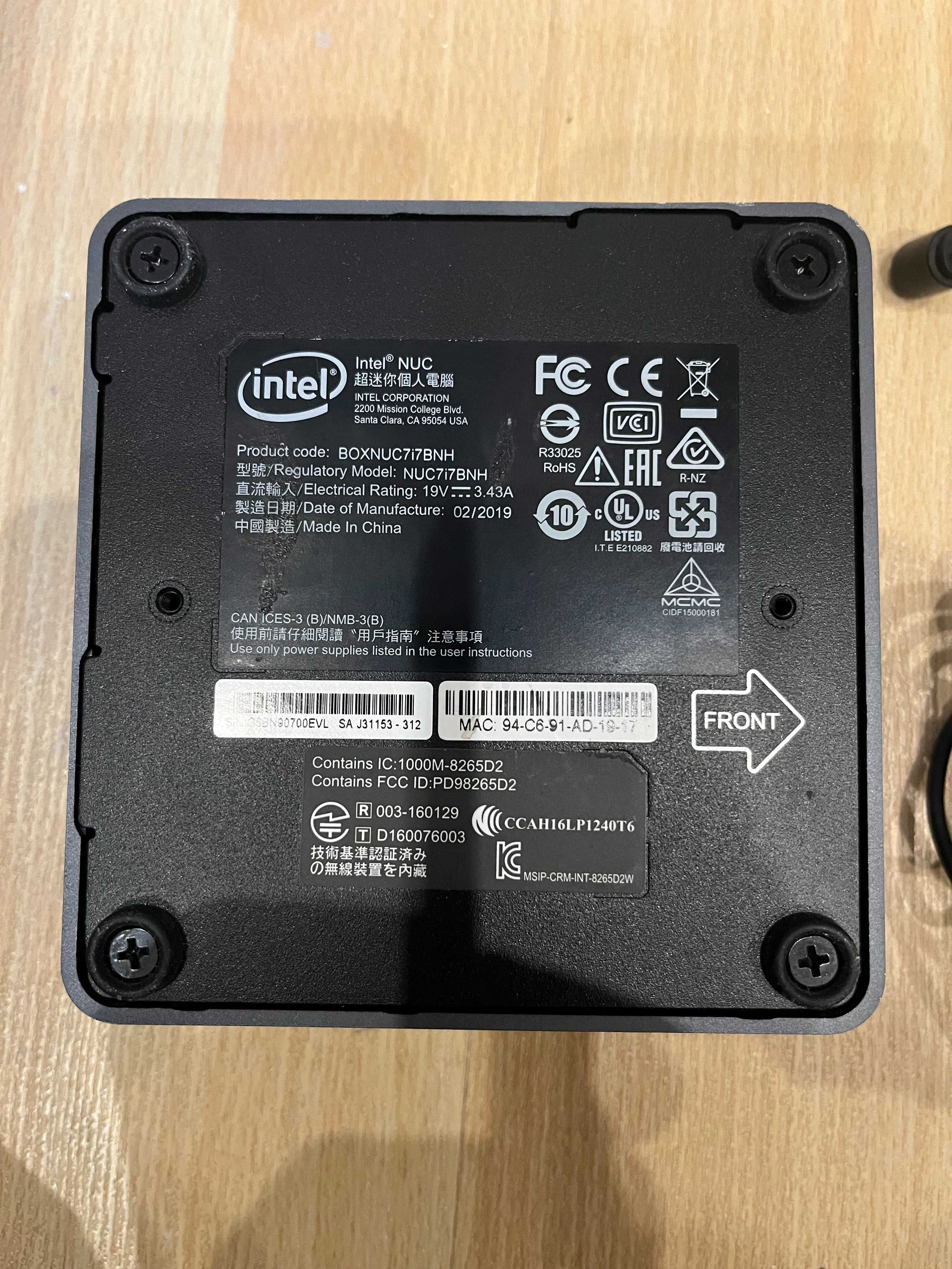 Intel NUC 7i 7BNH, мини компьютер