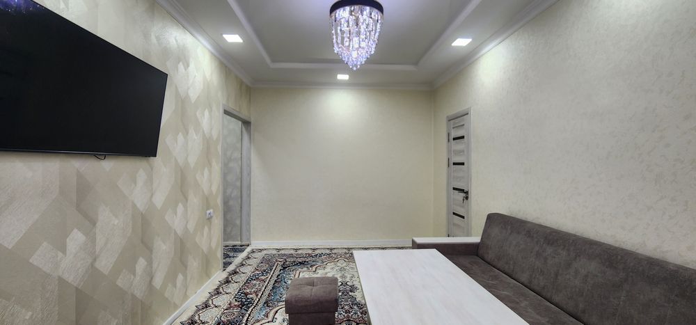 Юнусобод 19кв 1*2комнатная новая евроремонт +мебел техники