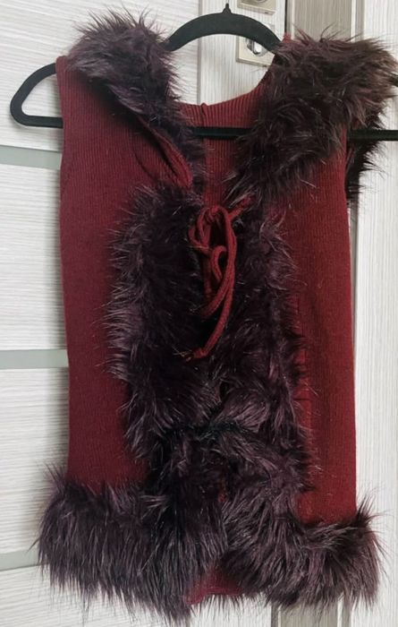 Cardigan cu gluga din lana pentru femei