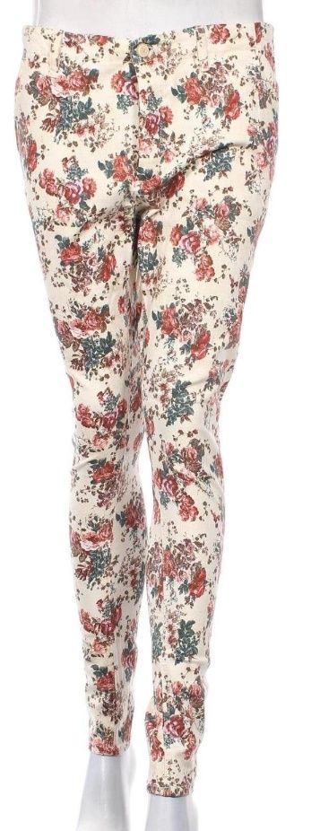 Zara Trafaluc нови флорални дънки EU 38