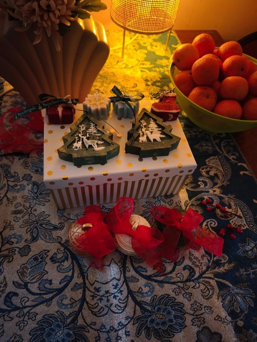 Ornamente de craciun lumanari naturale de soia