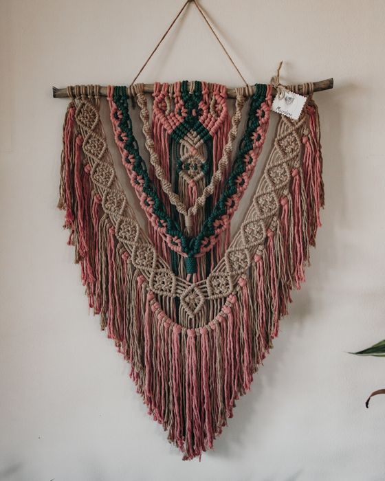 Decor Macrame in 3 culori pentru perete
