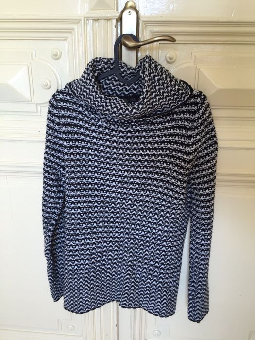 Pulover pepit alb negru Zara