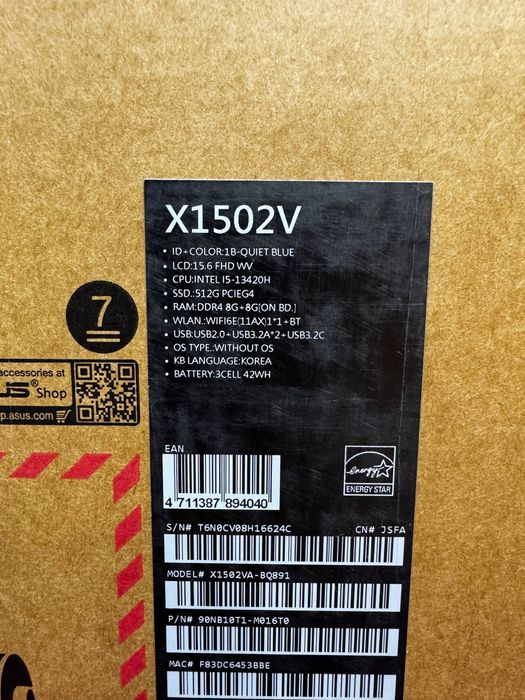 Asus Vivobook X1502V
﻿﻿Display 15.6 FHD ips
﻿﻿Intel Core i5-13420H
﻿﻿S