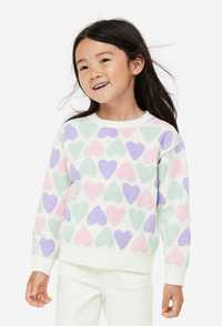 Детска блуза, ватирана, дънкова, пуловер H&М, размер 122/128 см