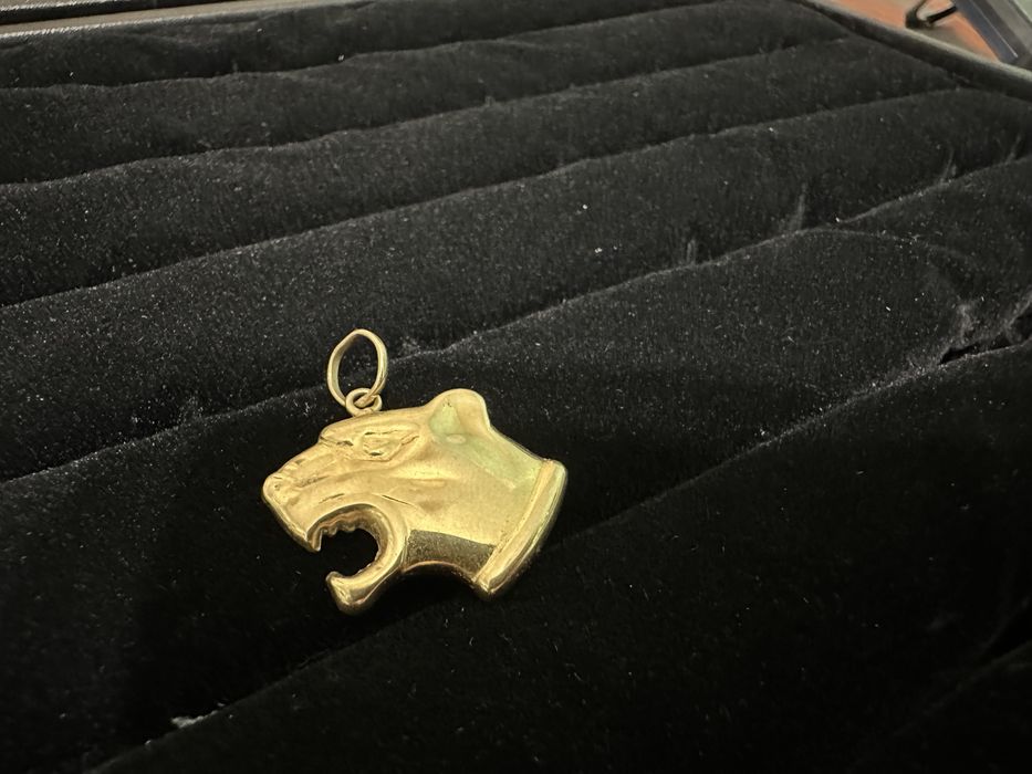 Золотой кулон тигр пантера лев 585