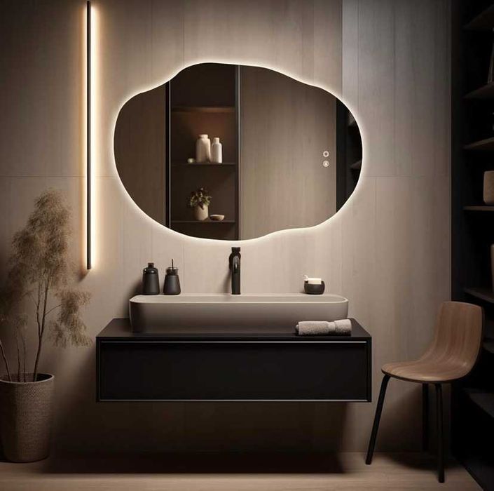 Oglinda baie led, 70cmx90cm,3 tipuri lumina,dezaburire