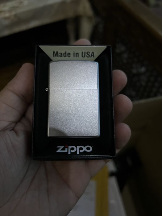 Зиппо Zippo черная и стальная матовая новая. В коробке.