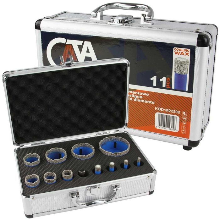 Set carote diamantate piatra gresie faianta beton 6-68mm M14 11piese