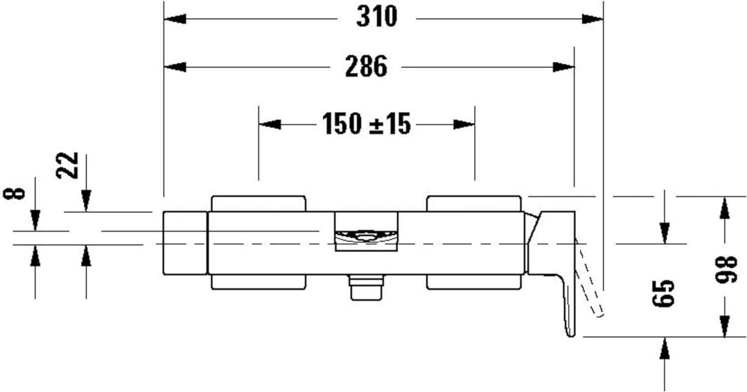 Duravit Manhattan MH523 Смесител за баня Chrome