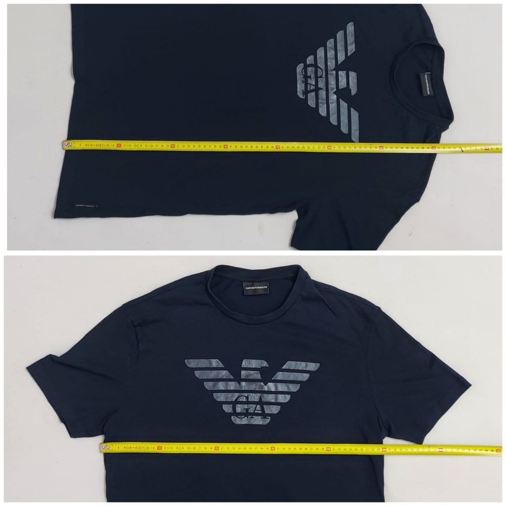 Tricou Emporio Armani - Nero - Navy cu logo GA, ptr bărbați masura S/M