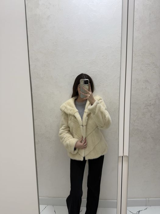 Норковая шуба с поясом