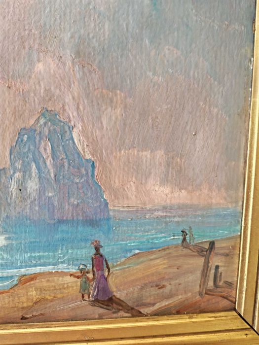 Tablou Starvu Tarasov ulei pe carton - pictat in 1919 Adalari - Turcia