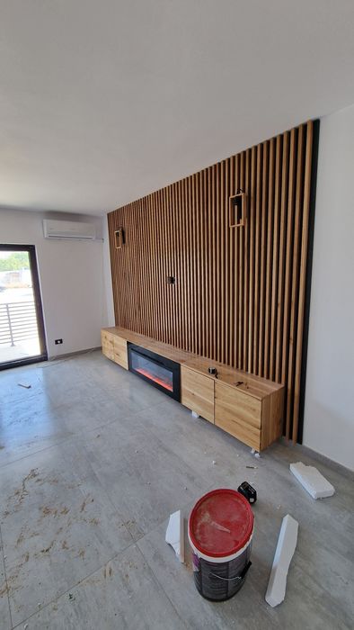 Riflaj Lemn Masiv Perete Decorativ
