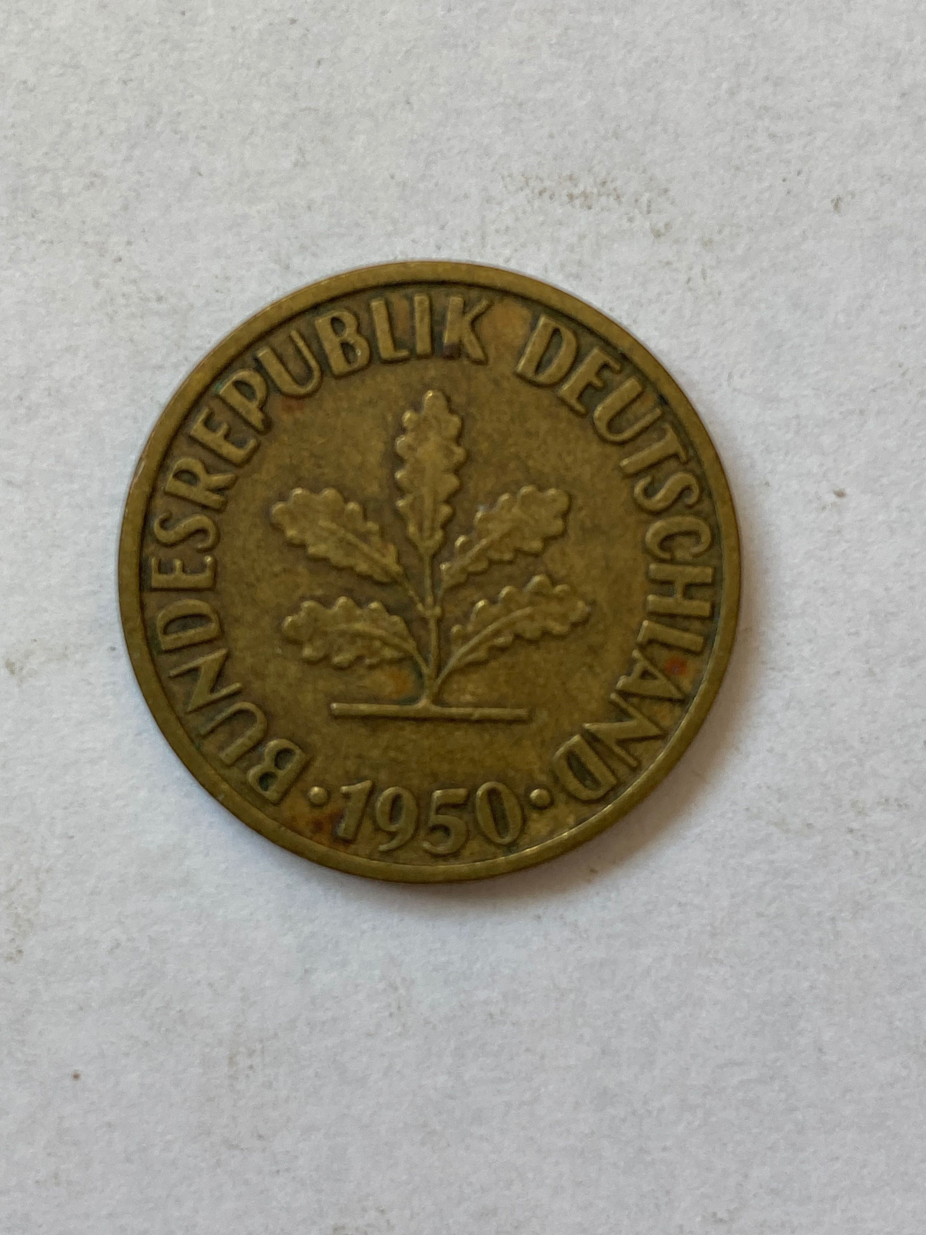 Monede 10 pfennig intervalul 1950 - 1996