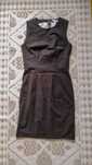 Sarafan H&M office/rochie de ocazie seara eleganta midi maro inchis 36