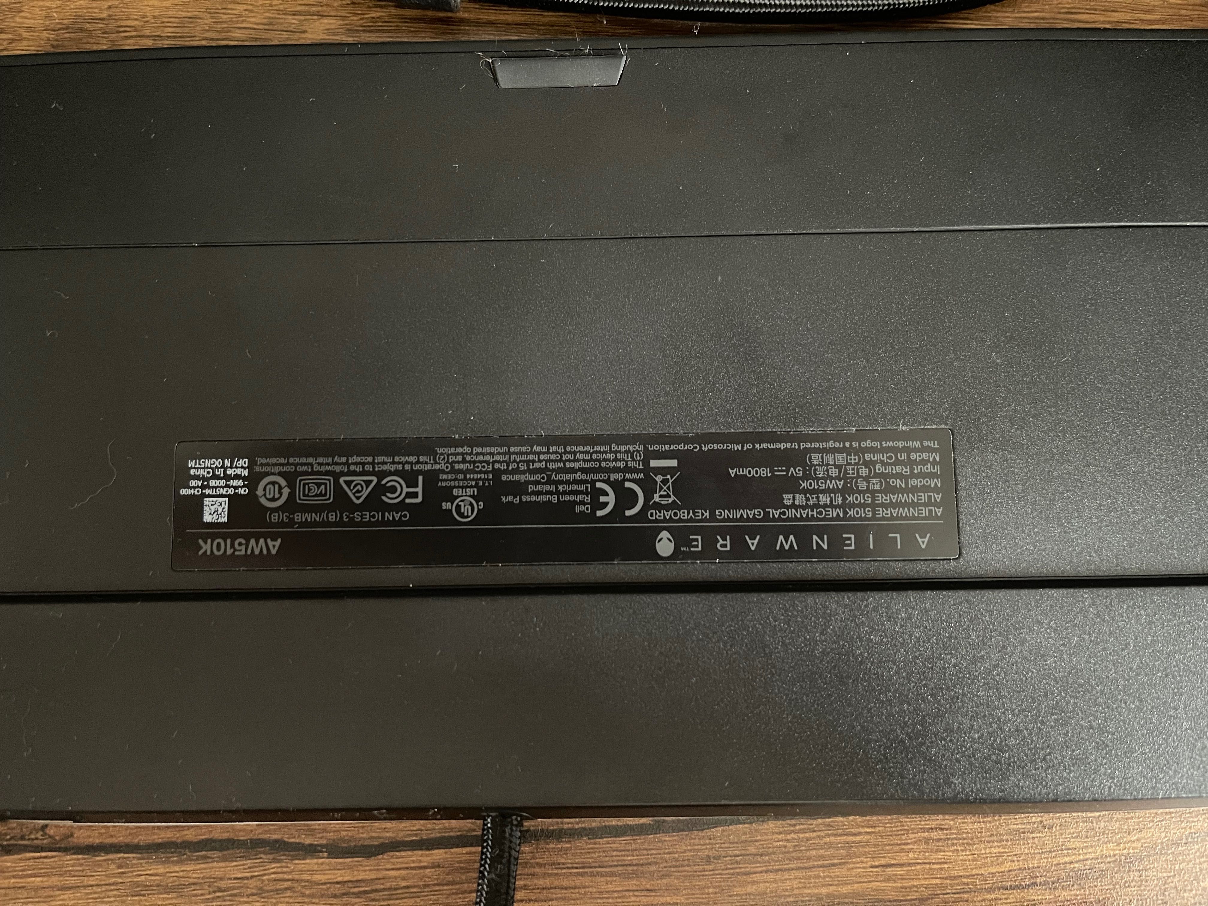 Супер лека и бърза геймърска Клавиатура Alienware AW510K Lunar Light