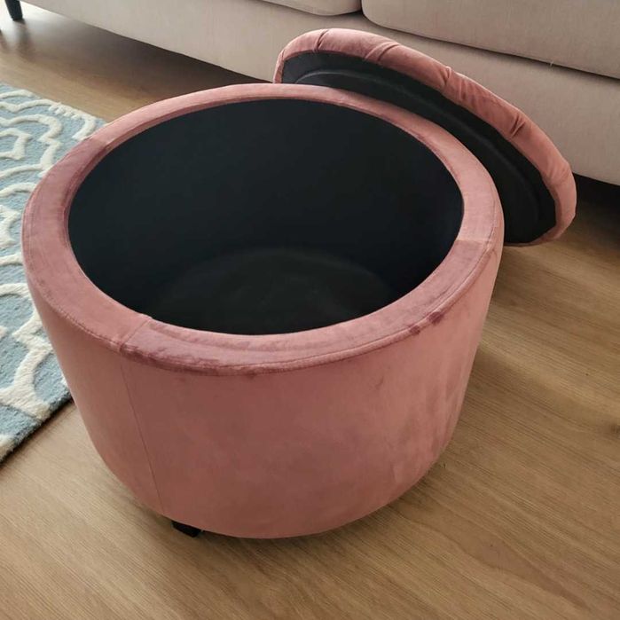 Taburet cu spatiu de depozitare