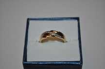 INEL AUR 14K + 7 Diamante = 0.07ct. - Anglia - 2.5g. - Vintage !