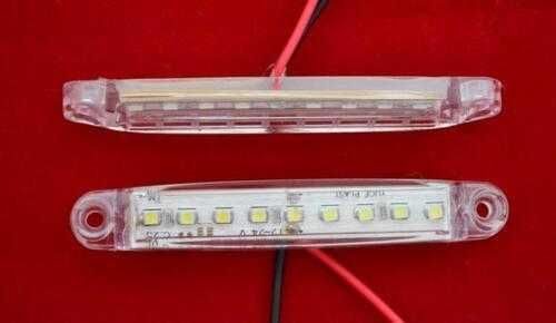 Лед LED габарити с 9 диода , 12-24V , БЕЛИ  за камион ремарке