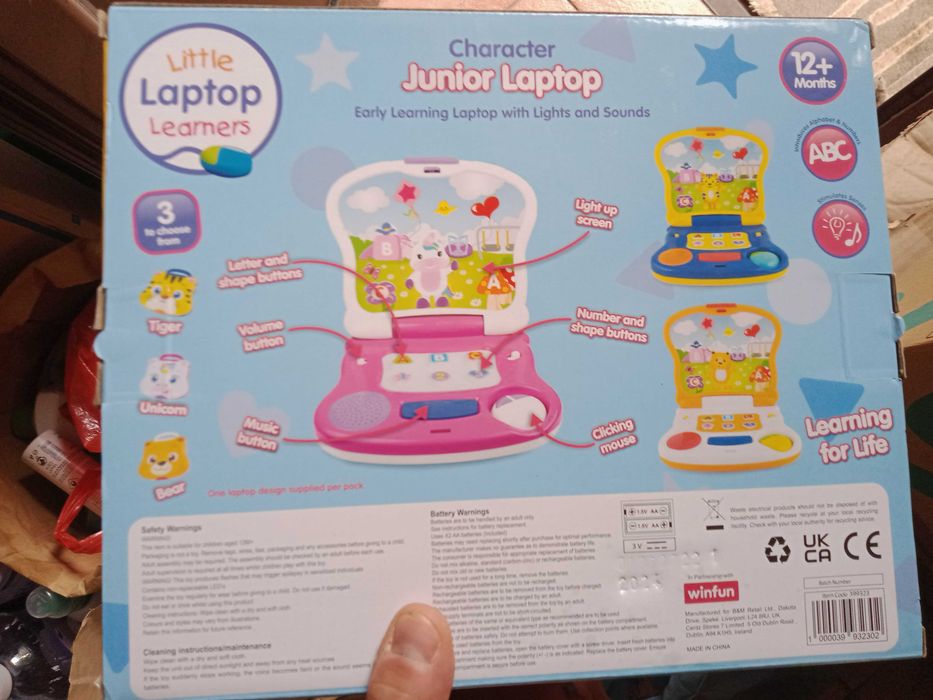 Jucarie Character Junior Laptop - Bear bebe copii 12 luni