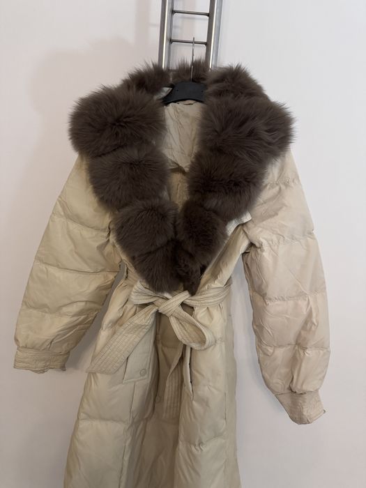 Geaca blana naturala si umplutura din puf