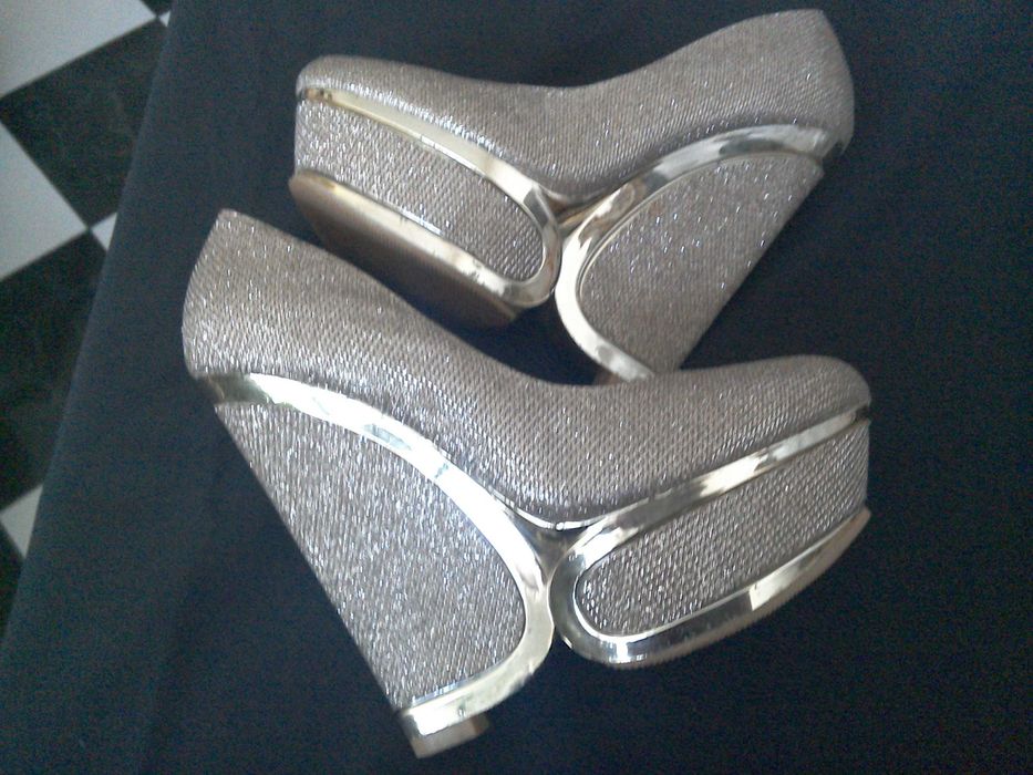 Pantofi platformă, seară  ocazie - Lucia - mărime 37-38  - toc 10 cm