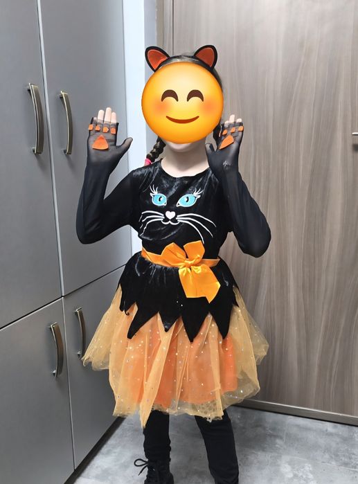Rochie pisica Halloween fetite