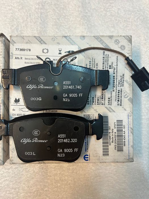 Plăcute frana alfa Romeo Stelvio Giulia