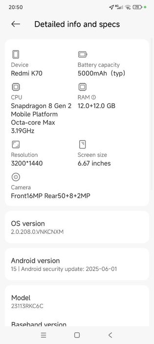 Redmi K70 (Poco F6 pro)