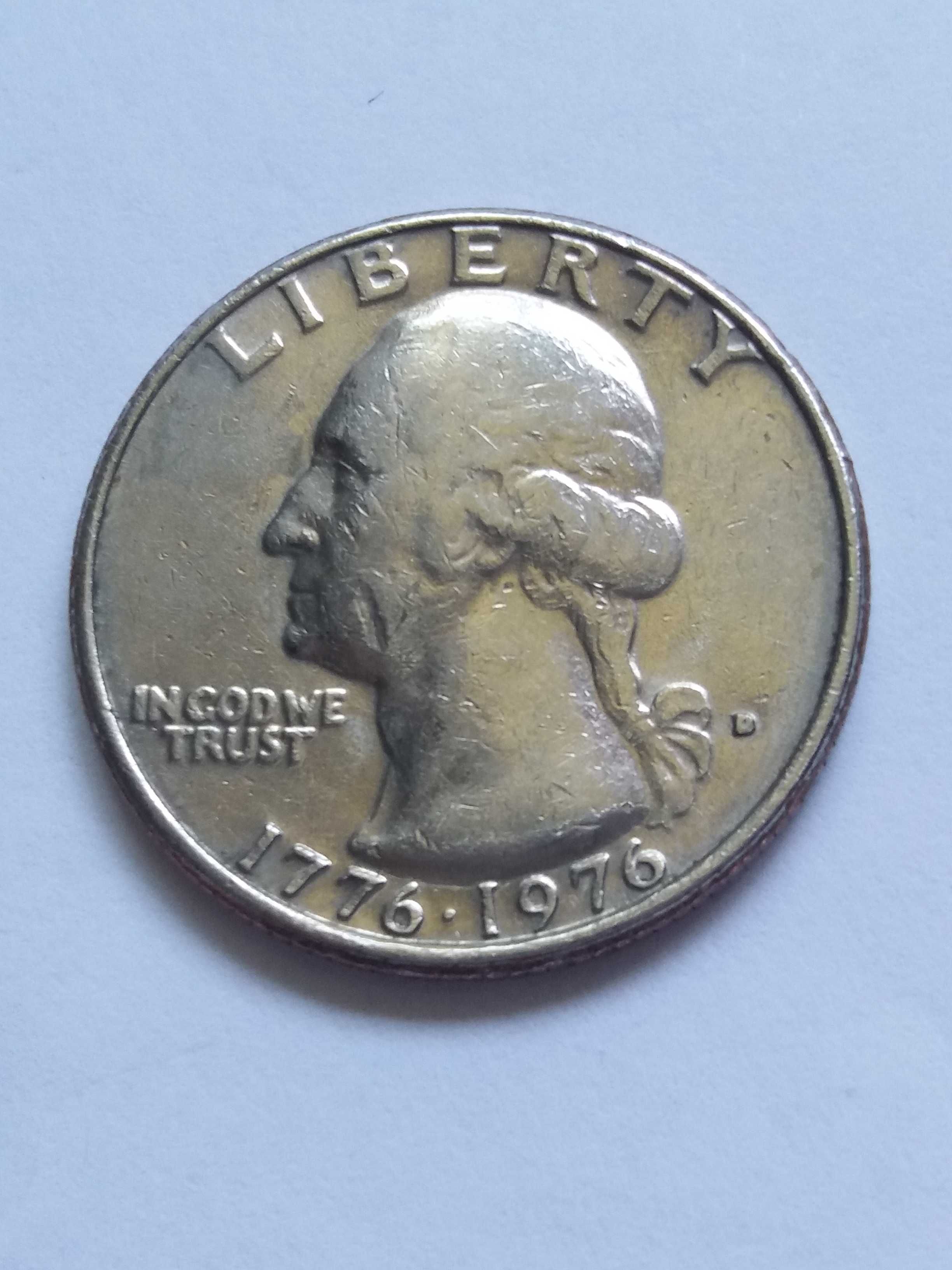 1976, 2022, 2023 Амер. монети, 25 цента, US quarters, 1/4 dollar coin