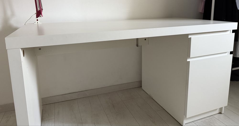 MALM бюро 140/65 см, бяло - ИКЕА