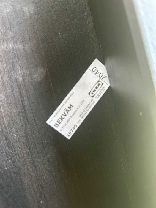 Vand taburet negru BEKVAM Ikea