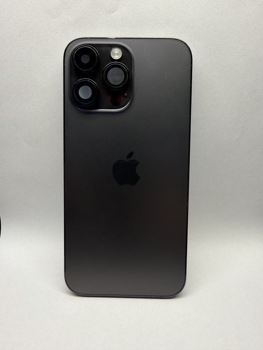 Carcasa iPhone 14 Pro Max Negru Black sticla spate rama originala