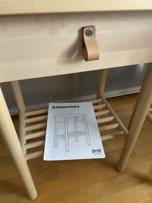 Set doua noptiere lemn mesteacan IKEA