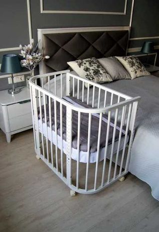 Приставная кроватка Эстель 5 в 1+матрас, детская кровать манеж Алматы