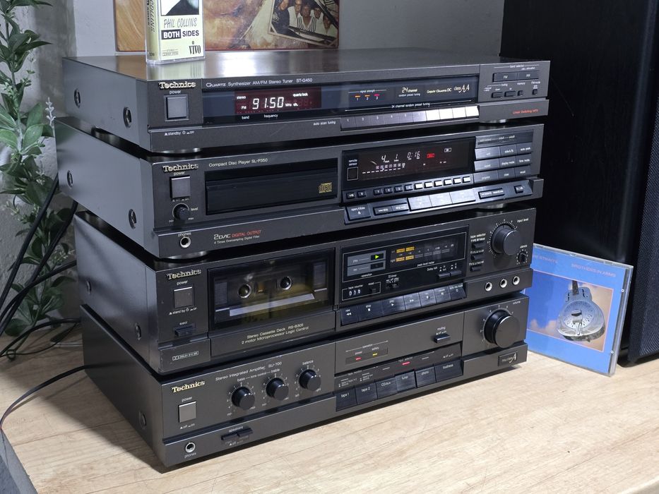 Linie audio TECHNICS, amplificator, casetofon deck, cd player ,tuner