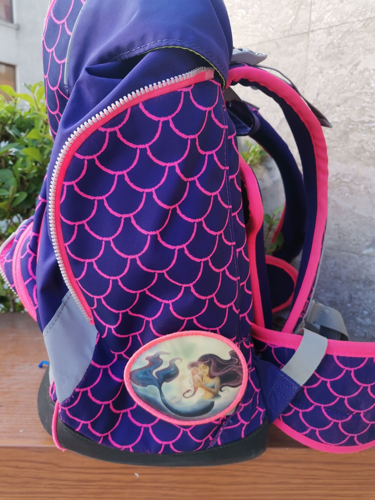 Ергономична ученическа раница Ergobag с десен Малката русалка