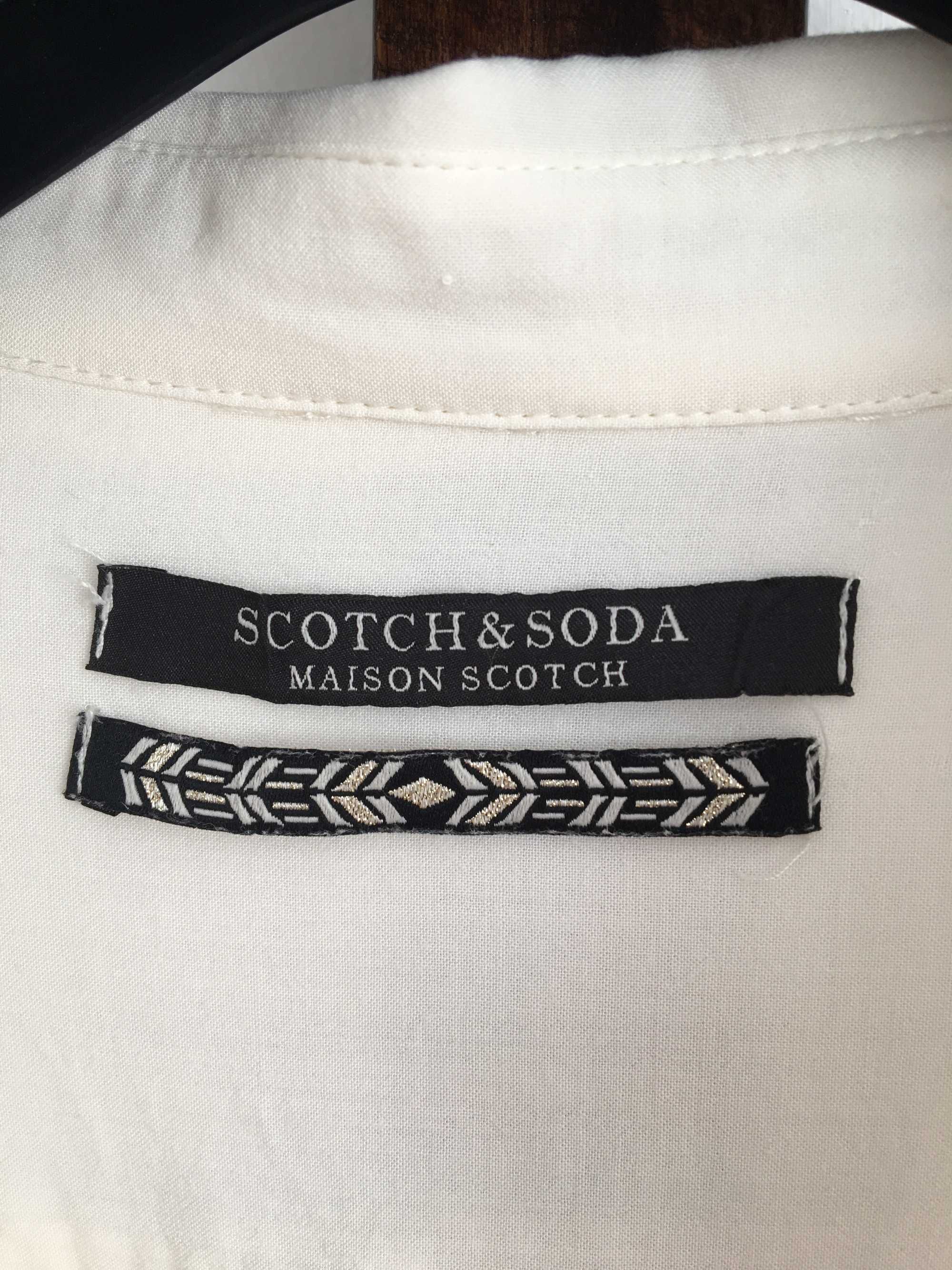Дамска риза SCOTCH&SODA, MAISON SCOTCH, елегантна, цвят сметана