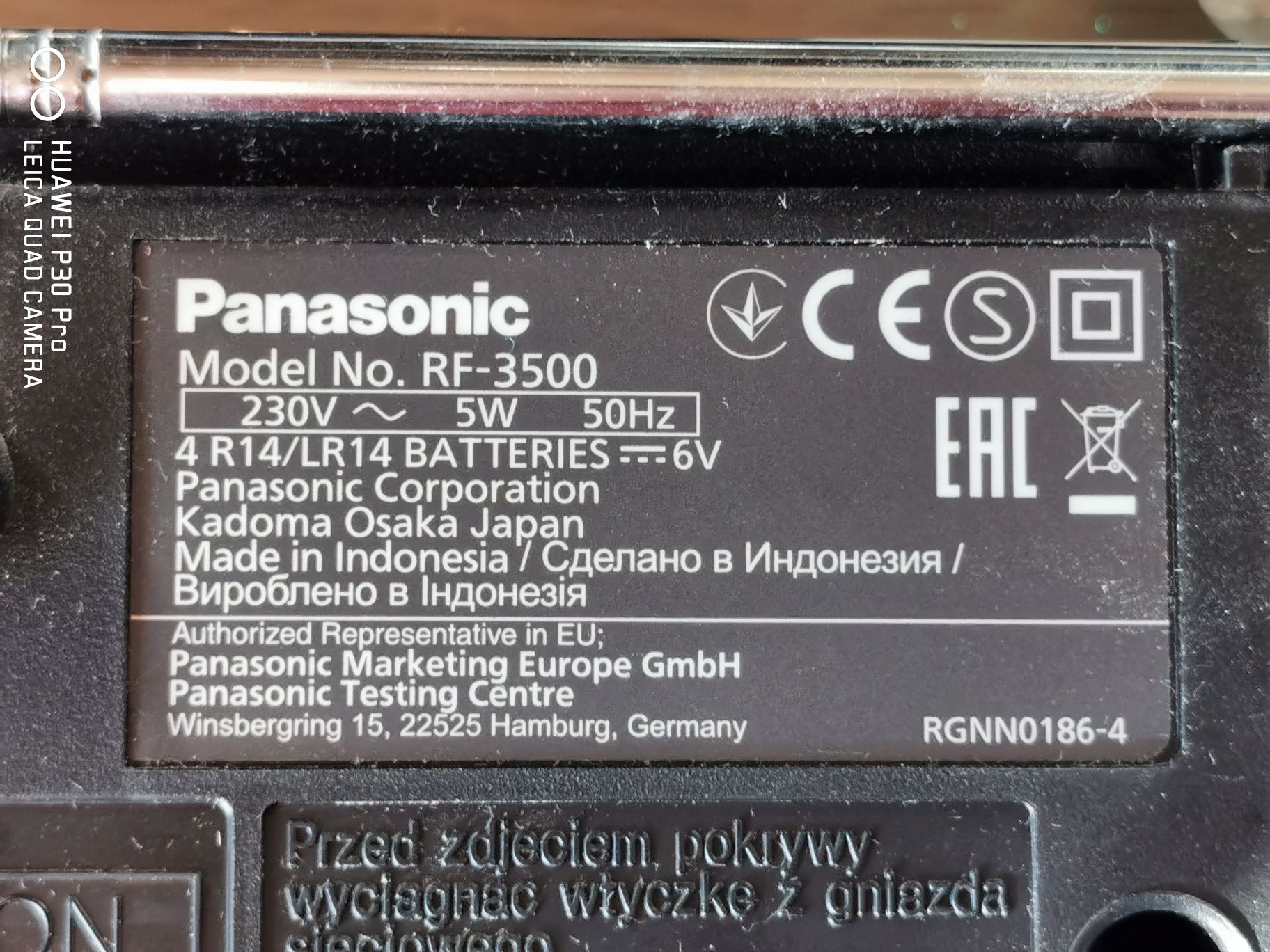 Radio portabil Panasonic ,RF2400D, RF3500