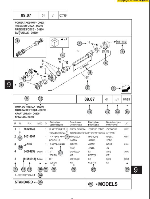 Manual reparatii pdf New Holland TG210 TG230 TG255 TG285