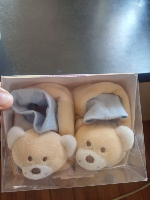 Комплект буйки + голямо мече за подарък на бебе, baby bow!