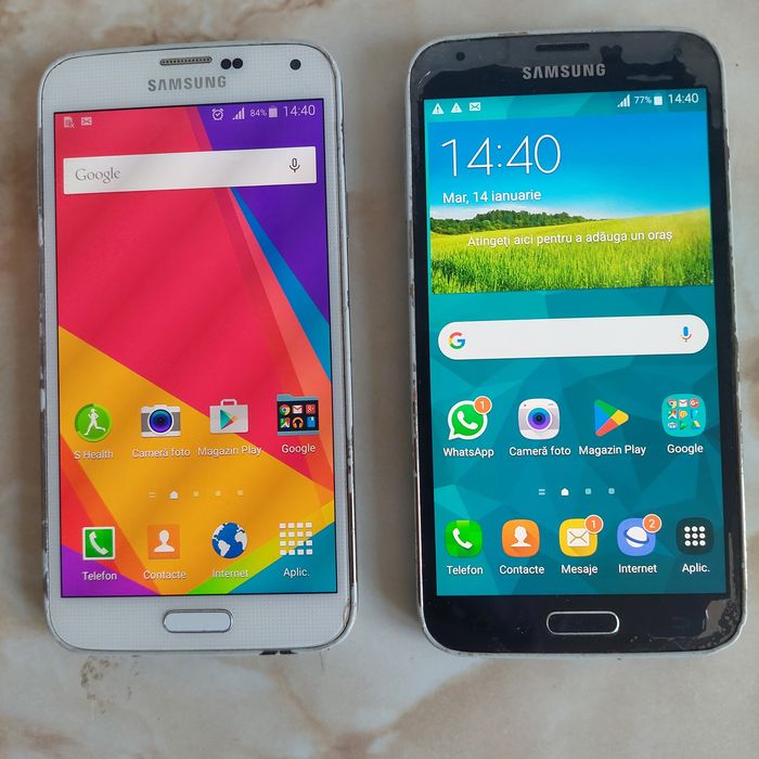 Vând două Samsung Galaxy S5 pe [alb] și pe [negru] [poze reale]