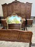 Dormitor Baroc Pirmontez lemn masiv sculptat Nuc