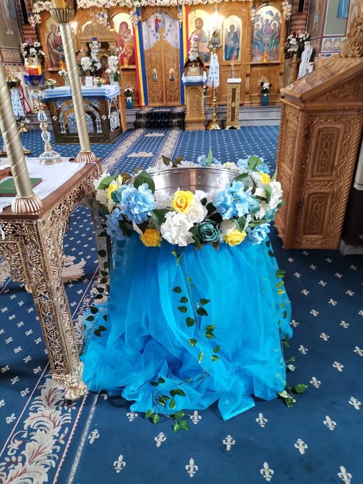 Decor cristelnită botez baietel/fetita